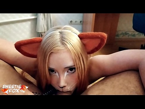 ❤️ Kitsune glutas dikon kaj kumas en ŝia buŝo ❤ Porno ĉe ni ❤